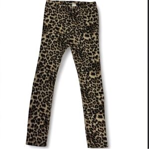 Hershe Ladies Leopard Animal Print Waist Stretch Leggings Plus Size 1XL EUC